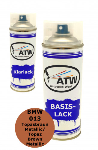 Autolack für BMW 013 Topasbraun Metallic / Topaz Brown Metallic +400ml Klarlack Set